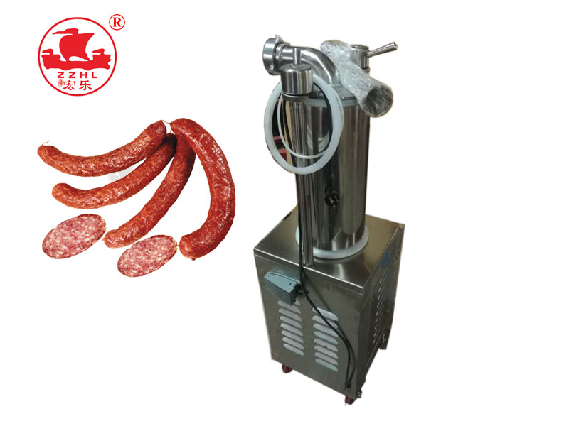 Quantitative sausage filling and knotting machine
