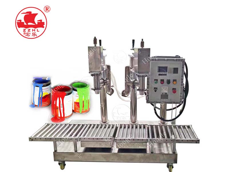 Oil Paint Bucket Weighing Filling Sealing Machine 