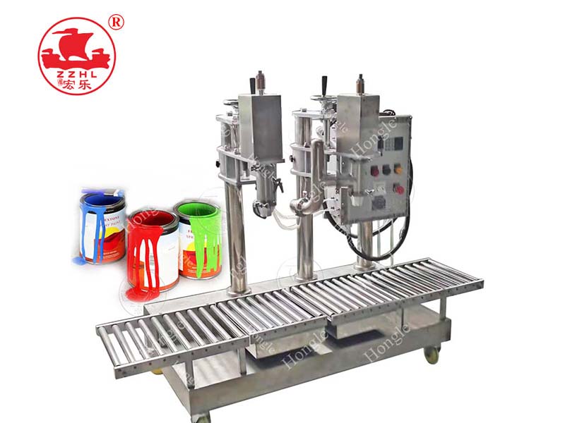 Oil Paint Bucket Weighing Filling Sealing Machine 