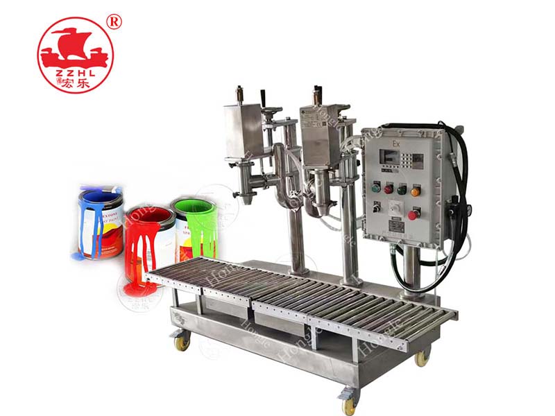 Oil Paint Bucket Weighing Filling Sealing Machine 