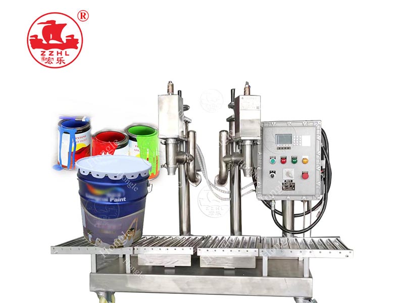 Oil Paint Bucket Weighing Filling Sealing Machine 