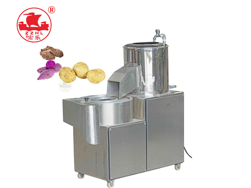 Potato Washing Peeling Cutting Slicing Machine