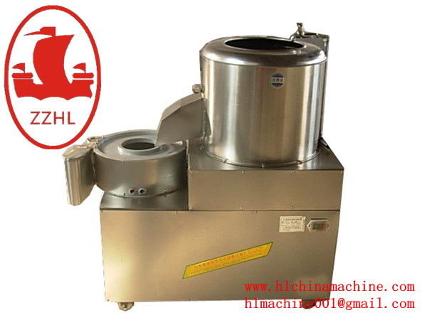 Potato peeling and cutting machine