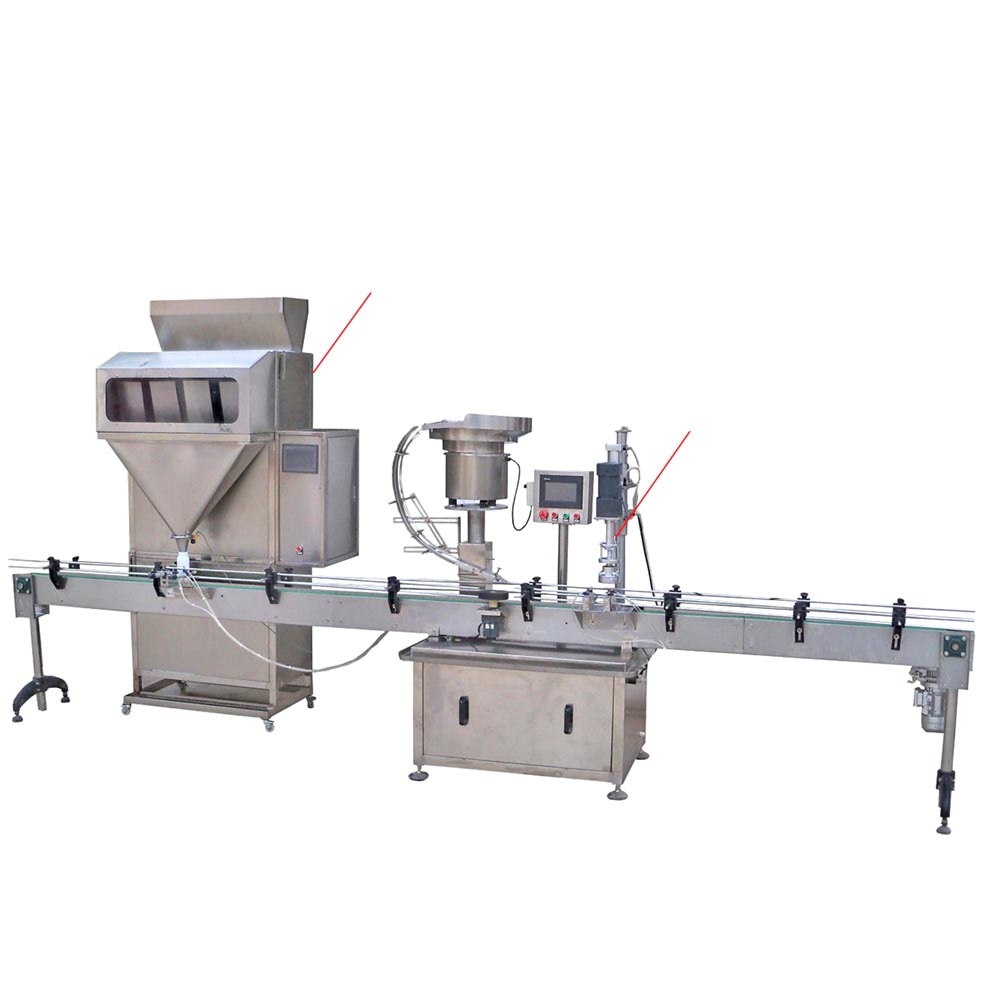 granule weighing filling machine line for snack and green peans