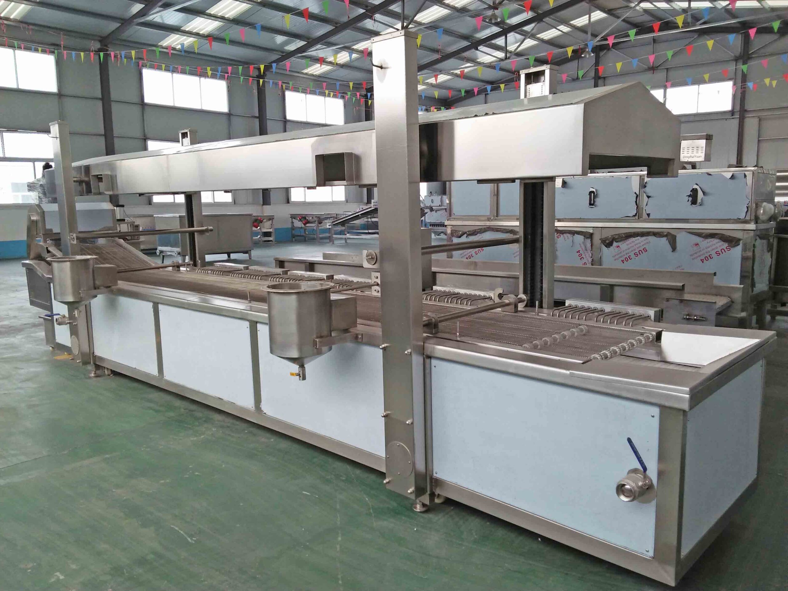 continuous fryer frying machine