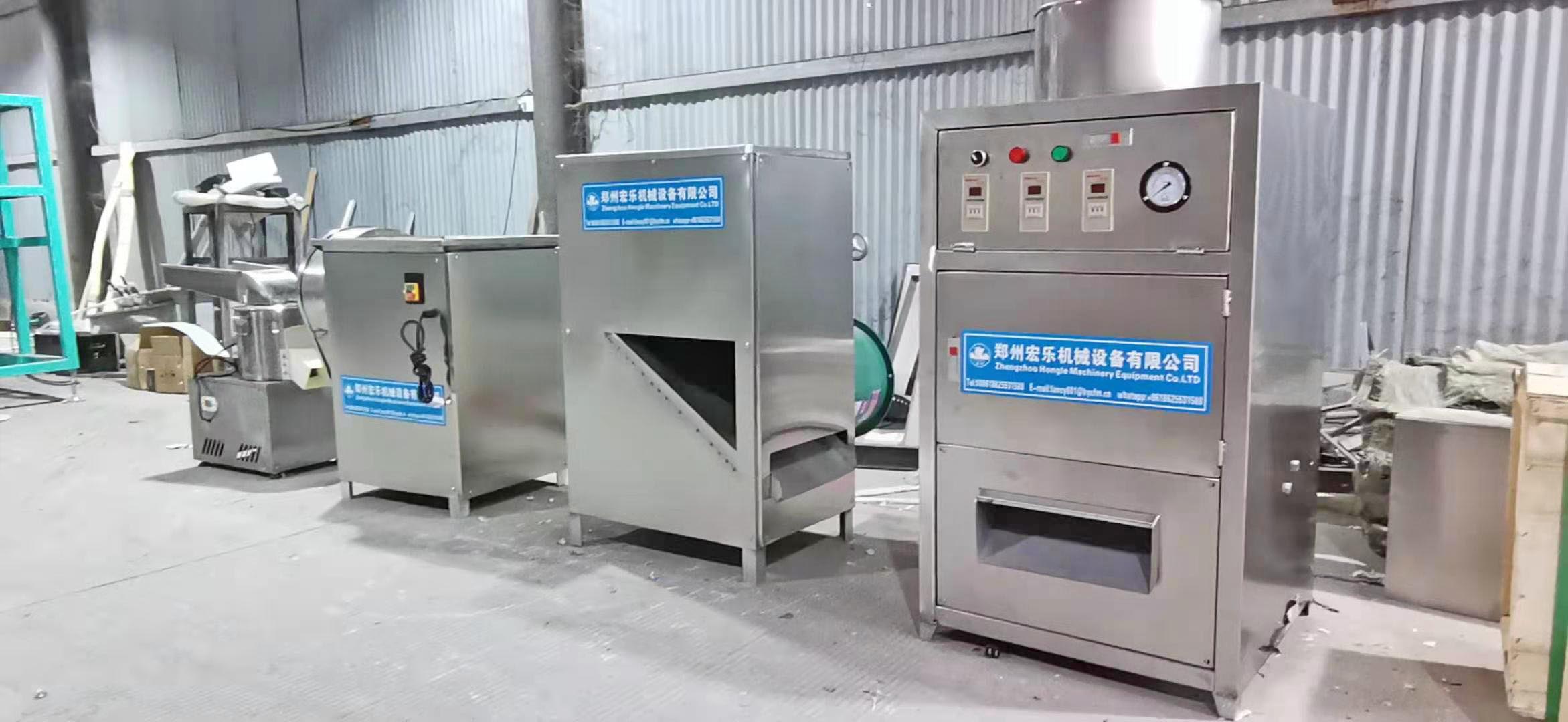 small garlic peeling machine production line